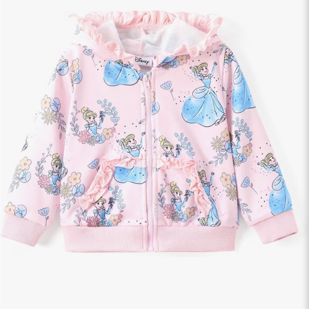 NWOT Disney Girl Zip Up Hoodie Fall & Winter Zipper Sweatshirt Jacket